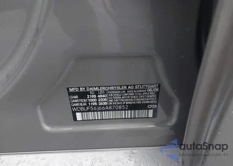 2006 Mercedes-Benz E 350 z USA, uszkodzony, nr VIN WDBUF56J66A870852